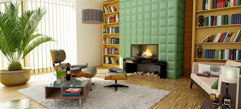 A modern home office.