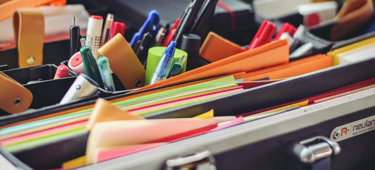 Random office supplies.