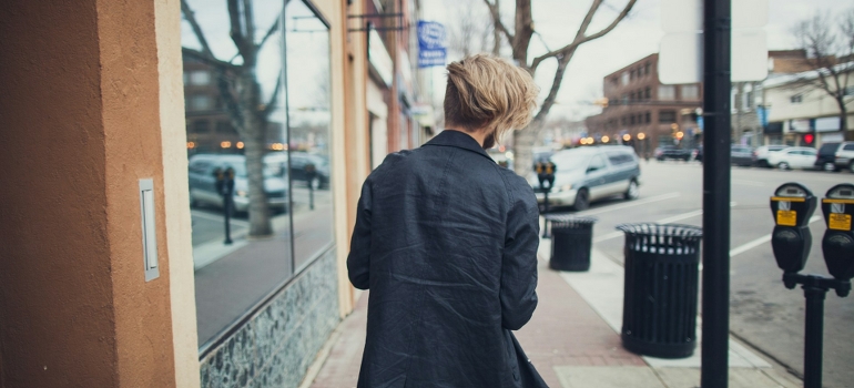 a man walking