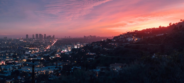 city panorama in California