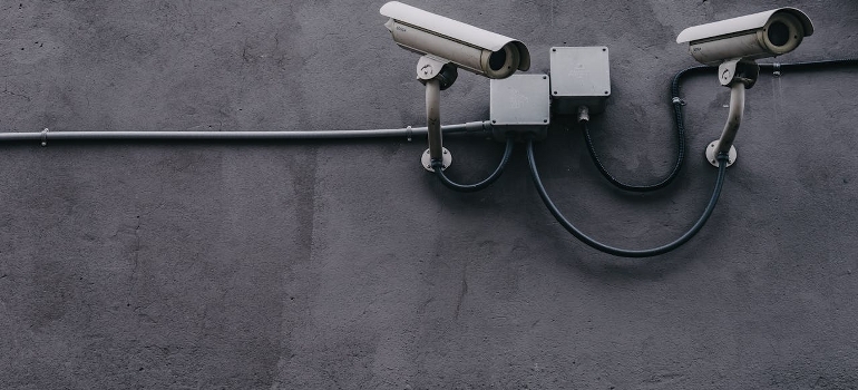 cctv on a wall