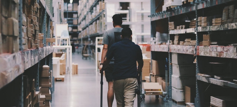 two men in a store