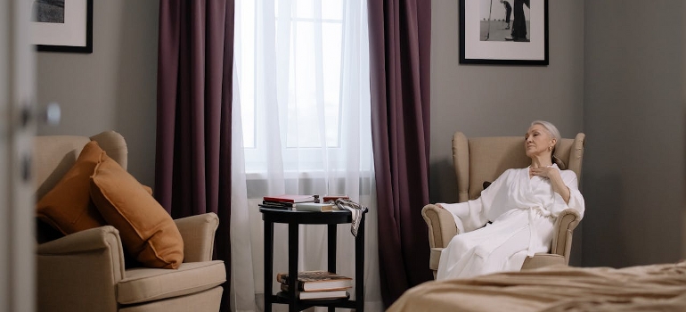 senior woman resting
