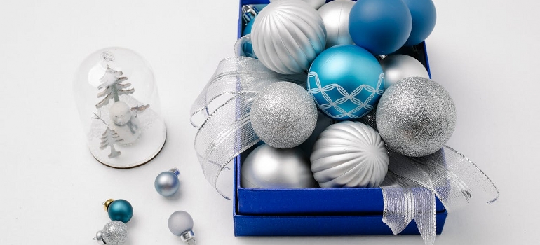 ornaments in a box