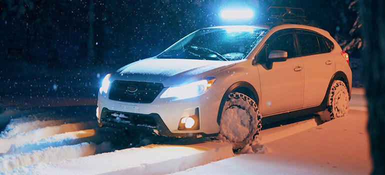 car in the snow